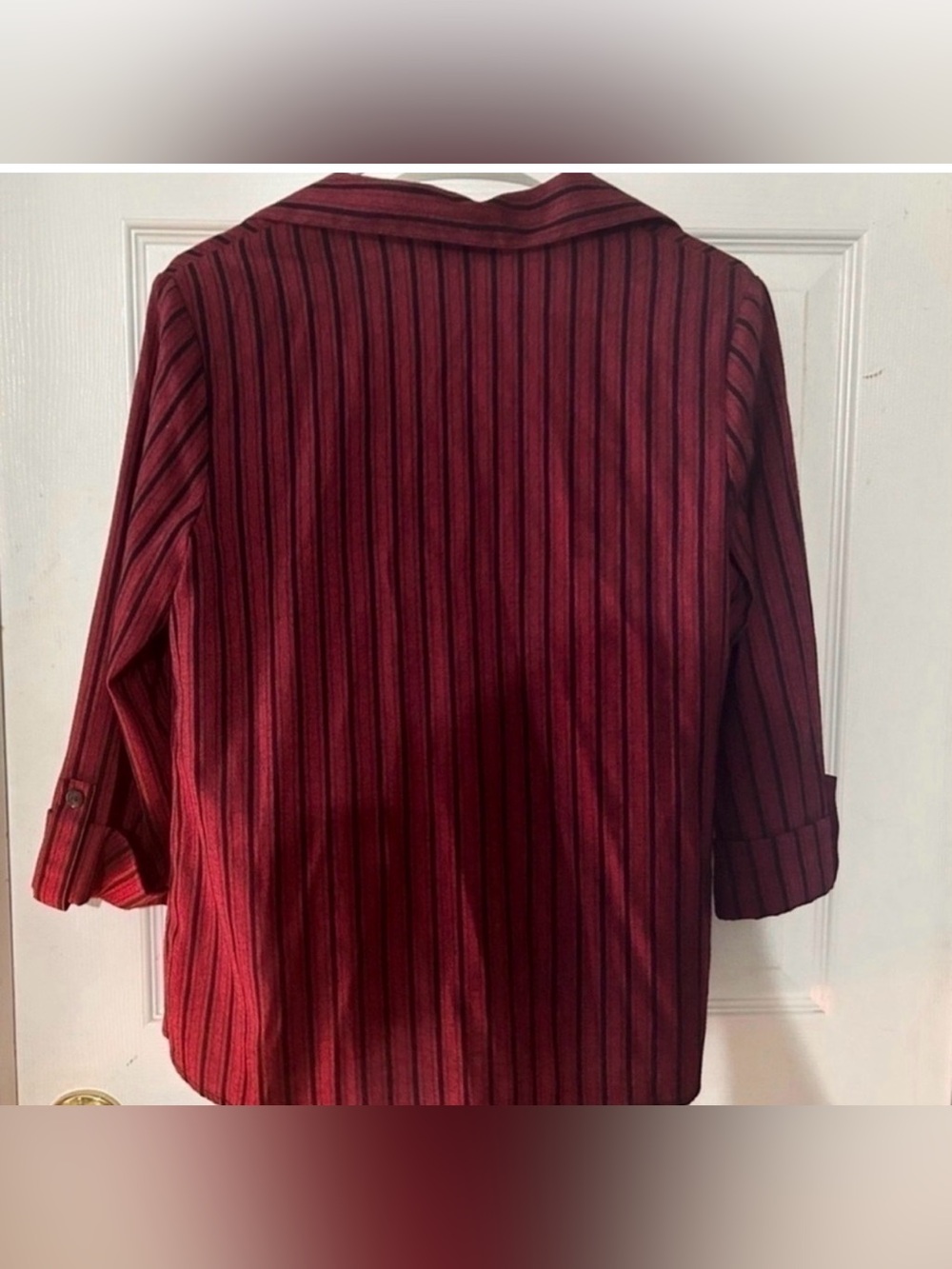 Dina Ariel 2 Piece Blouse Tank Set Large Burgundy and Black Women’s Large - Picture 3 of 10
